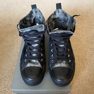 Chuck Taylor Converse All Stars Model: "All Saints" Rigg High Top Black Canvas